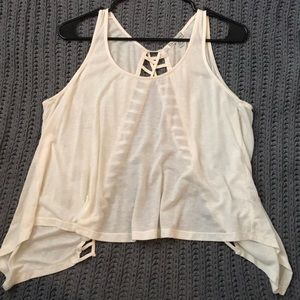 Cream open back crop top!